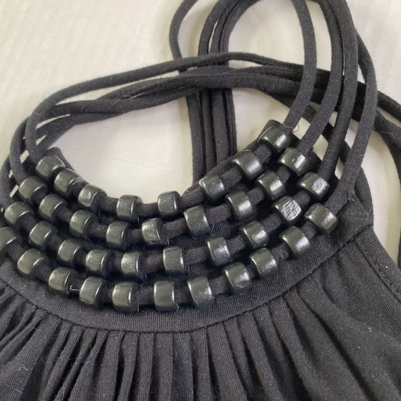 Michael Kors Womens Black Knit Halter with Beads and Crossover Straps Size M - Picture 6 of 9
